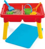 Toddler Sensory Kids Table with Lid | Sensory Bin | Kidoozie | Mega Block Compatible Lid | Indoor Outdoor Use , Red, G02521 17 x 12.5 x 11 inches