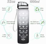 Enerbone Water Bottle, Leakproof BPA & Toxic Free, Motivational Water Bottle with Times to Drink and Straw, Fitness Sports Water Bottle with Strap for Office, Gym, Outdoor Sports - Image 3