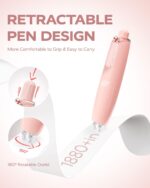 Four Candies Refillable Retractable White Correction Tape, 4PCS Smooth White Pull-Out Tape with 4 Extra Refills, Easy to Use Applicator for Instant Corrections for Office, School Supplies (Pink) - Image 4