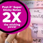 Post-it 100% Recycled Paper Super Sticky Notes, 3 in. x 3 in., 5 Pads, 70 Sheets per Pad, Wanderlust Pastels, School Supplies and Office Products - Image 4