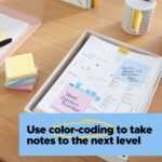 Post-it 100% Recycled Paper Super Sticky Notes, 3 in. x 3 in., 5 Pads, 70 Sheets per Pad, Wanderlust Pastels, School Supplies and Office Products - Image 9