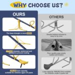 Seesaw for Kids Outdoor, Heavy Duty 250LB 360° Rotating Seesaw Outdoor Teeter Totter with Sit and Spin Design for Backyard Park & Balcony Ideal Outdoor Toys for Kids Ages 3 4 5 6 7 8 - Image 6