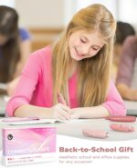 Four Candies Refillable Retractable White Correction Tape, 4PCS Smooth White Pull-Out Tape with 4 Extra Refills, Easy to Use Applicator for Instant Corrections for Office, School Supplies (Pink) - Image 9