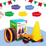 unanscre 31PCS 3 in 1 Carnival Outdoor Games Combo Set for Kids, Soft Plastic Cones Bean Bags Ring Toss Game, Gift for Birthday Party/Xmas - Image 4