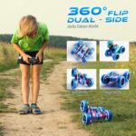 Remote Control Stunt Car 4WD 360° Flip Double‑Sided RC Cars, LED Light Bar, USB‑C Modular Battery, 2.4 GHz Outdoor Beach Toy for Boys 6‑12 Years Old, Birthday & Christmas Kids Gift, Blue - Image 6