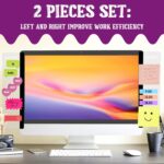 MDOZQ Office Desk Accessories 2pcs Computer Monitor Memo Board Message Board Supplies for Women Men Sticky Note Holder Home Desktop Decor - Image 3