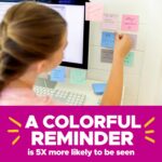 Post-it 100% Recycled Paper Super Sticky Notes, 3 in. x 3 in., 5 Pads, 70 Sheets per Pad, Wanderlust Pastels, School Supplies and Office Products - Image 6