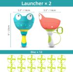 Flying Disc Launcher Toy (2 Packs), Manual Capture Catching Disk Game, Outdoor Toys for Kids Ages 4-8, Outside Yard and Lawn Family Games for Toddlers 3-5, Birthday Gifts for Girls and Boys - Image 3