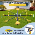 Seesaw for Kids Outdoor, Heavy Duty 250LB 360° Rotating Seesaw Outdoor Teeter Totter with Sit and Spin Design for Backyard Park & Balcony Ideal Outdoor Toys for Kids Ages 3 4 5 6 7 8 - Image 4