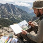 Acrylic Paint Sketch Book 4.92 X 4.92 Inch Watercolor Journal Sketchbook 28 Sheets Art Marker Journal Watercolor Sketch Book Water Color Paper Books for Acrylic Drawing Painting - Image 6