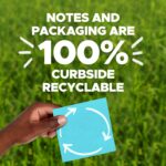 Post-it 100% Recycled Paper Super Sticky Notes, 3 in. x 3 in., 5 Pads, 70 Sheets per Pad, Wanderlust Pastels, School Supplies and Office Products - Image 8