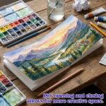 Acrylic Paint Sketch Book 4.92 X 4.92 Inch Watercolor Journal Sketchbook 28 Sheets Art Marker Journal Watercolor Sketch Book Water Color Paper Books for Acrylic Drawing Painting - Image 4