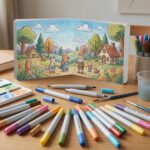 Acrylic Paint Sketch Book 4.92 X 4.92 Inch Watercolor Journal Sketchbook 28 Sheets Art Marker Journal Watercolor Sketch Book Water Color Paper Books for Acrylic Drawing Painting - Image 7