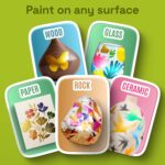 ARTISTRO 24 Metallic Acrylic Paint Markers - Paint Pens for Drawing, Brush + Fine Tips - For Fabric, Rock, Glass, Wood, Eggs - Art & Craft Supplies for Adults, Teens, Kids - Easter Basket Stuffers - Image 5