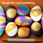 ARTISTRO 24 Metallic Acrylic Paint Markers - Paint Pens for Drawing, Brush + Fine Tips - For Fabric, Rock, Glass, Wood, Eggs - Art & Craft Supplies for Adults, Teens, Kids - Easter Basket Stuffers - Image 9